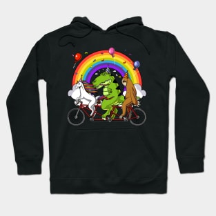 Unicorn Dinosaur Sloth Birthday Party Hoodie